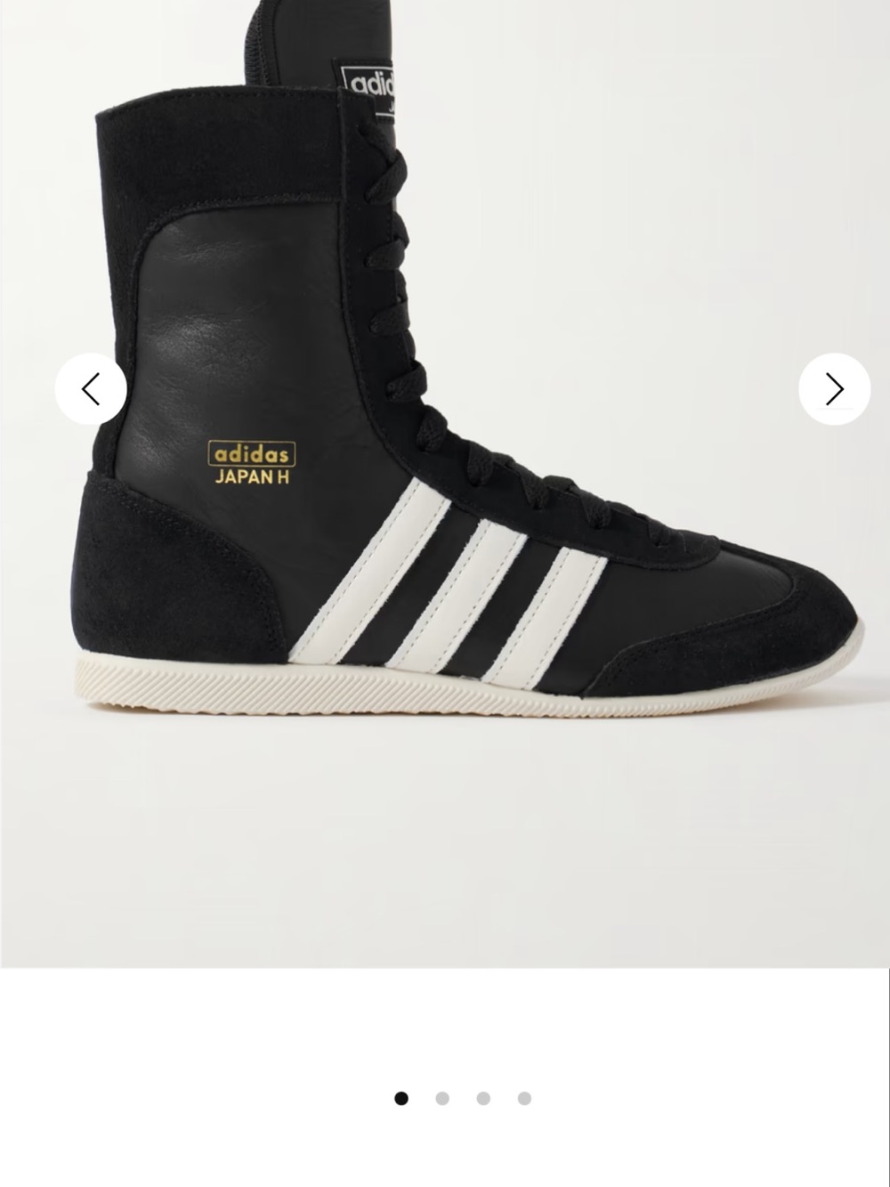 adidas Black High-Top Sneakers with White Stripes stylish - Picture 2 of 5
